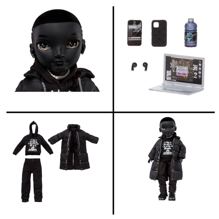 Rainbow High Shadow High Rexx McQueen - Black Color Fashion Doll