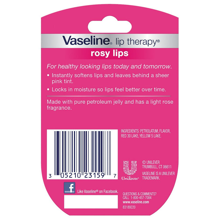 Vaseline Rosy Lip Therapy - 0.25oz