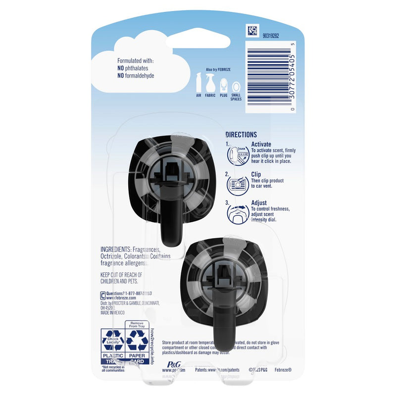 Febreze Car Vent Clip Air Freshener - Mountain Scent - 0.14 fl oz/2pk