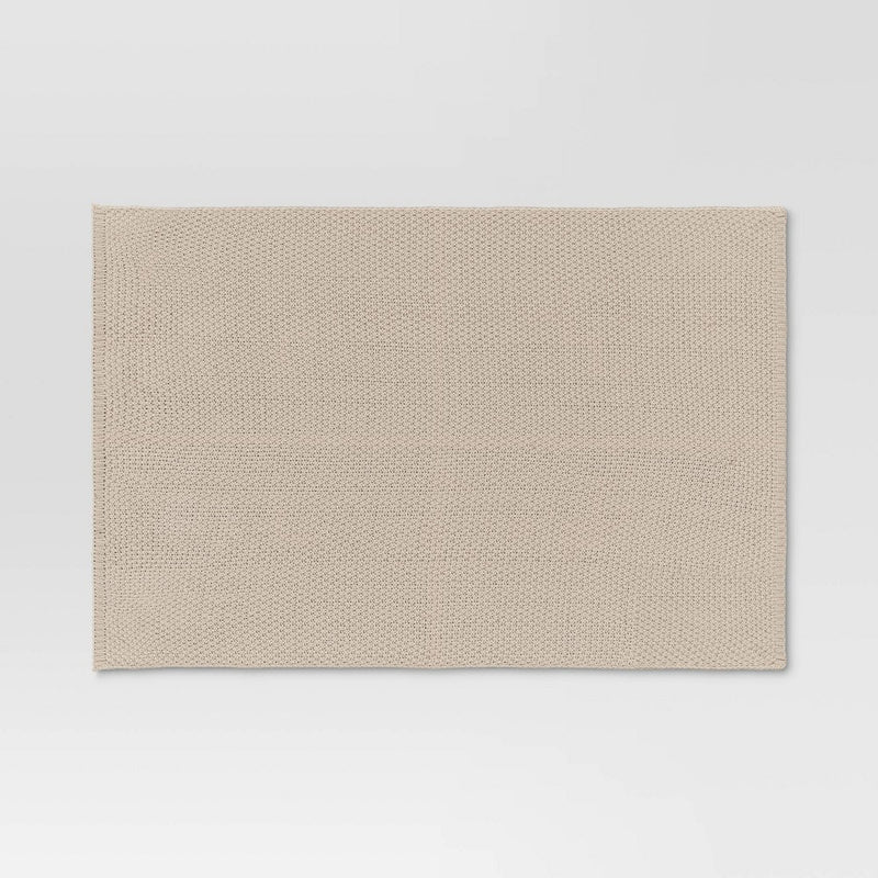 Oversized Recycled Knit Throw Blanket Off-White - Threshold