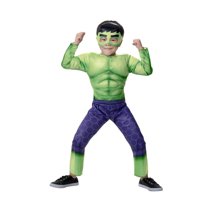 Toddler Marvel Hulk Halloween Costume Jumpsuit with Mask 3-4T