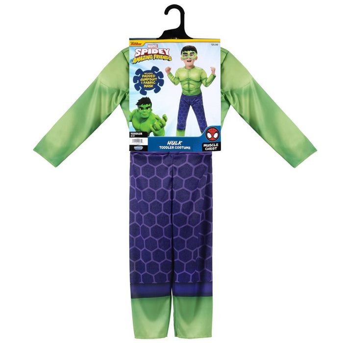 Toddler Marvel Hulk Halloween Costume Jumpsuit with Mask 3-4T