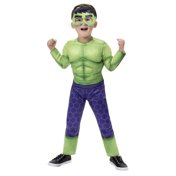 Toddler Marvel Hulk Halloween Costume Jumpsuit with Mask 3-4T