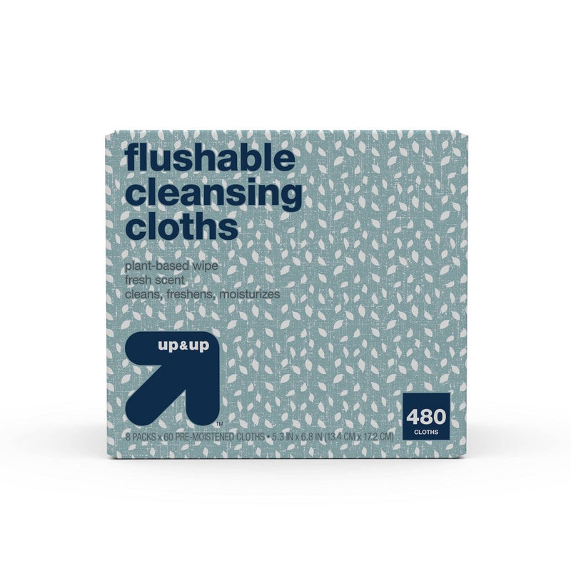 Flushable Cleaning Cloths - Fresh Scent - 8pk/60ct - up & up