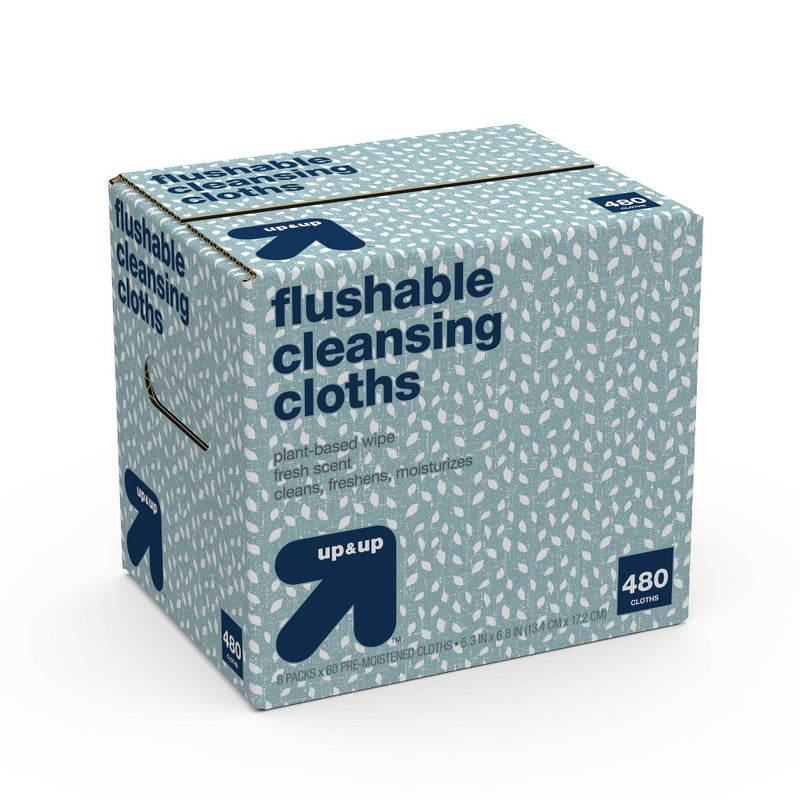 Flushable Cleaning Cloths - Fresh Scent - 8pk/60ct - up & up