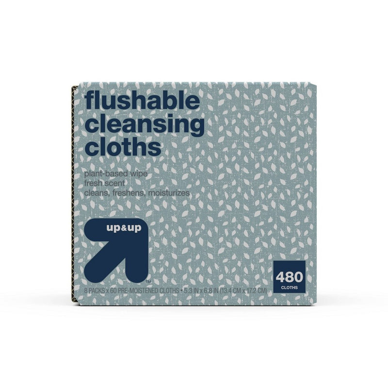 Flushable Cleaning Cloths - Fresh Scent - 8pk/60ct - up & up