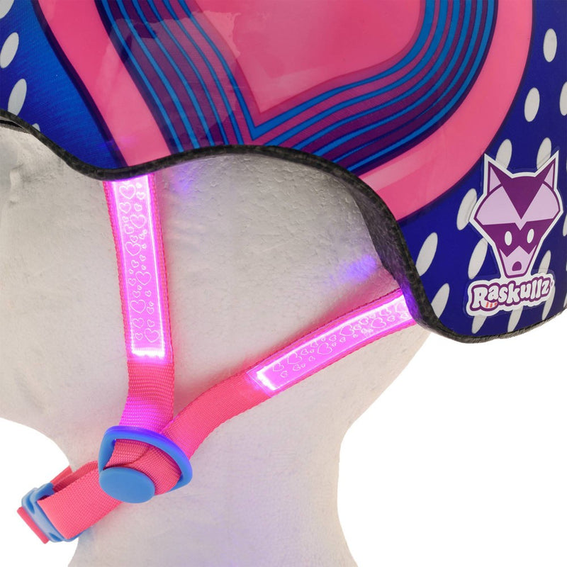 Raskullz LED Hearts Straps Child Bike Helmet