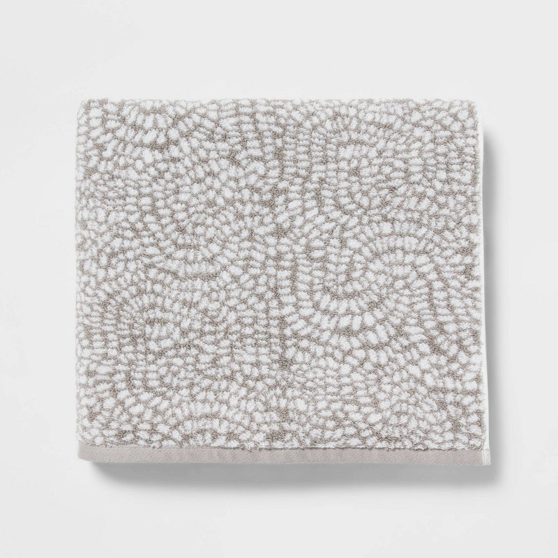 Performance Plus Bath Towel Gray Geo - Threshold