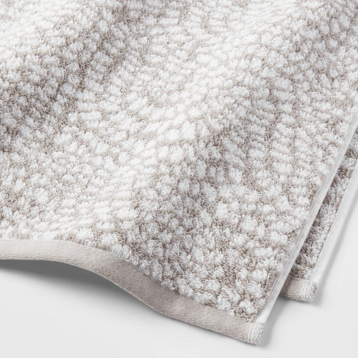 Performance Plus Bath Towel Gray Geo - Threshold