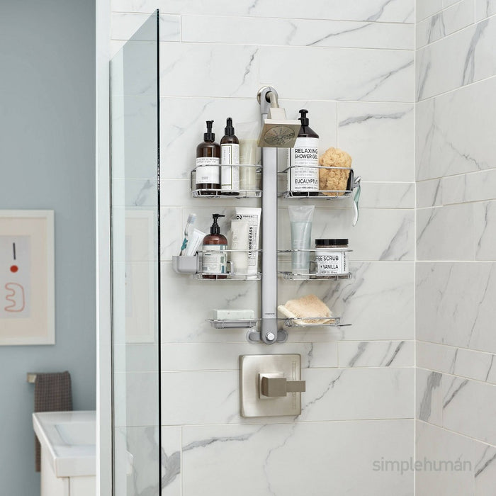 simplehuman Adjustable Shower Caddy XL Stainless Steel/Anodized Aluminum Silver