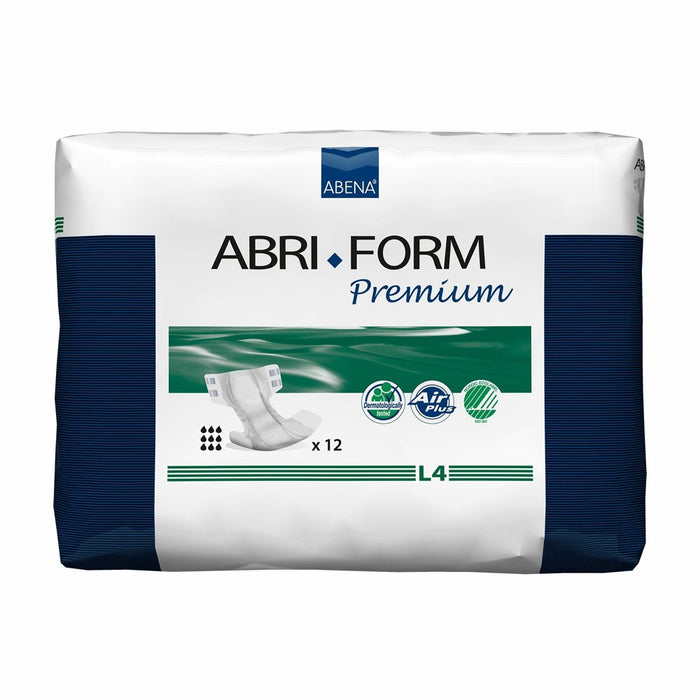 Abri-Form Incontinent Brief, Large, Maximum/Overnight Absorbency, Bag of 12