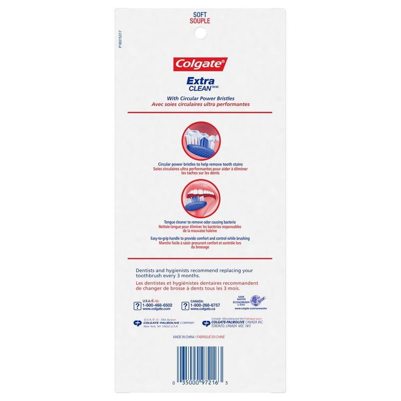 Colgate Extra Clean Full Head Soft Toothbrush - 6ct