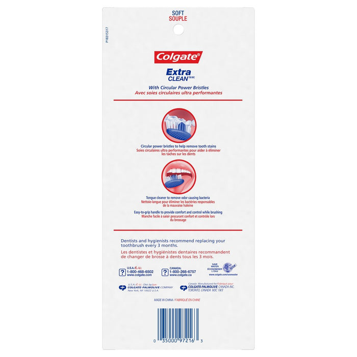 Colgate Extra Clean Full Head Soft Toothbrush - 6ct