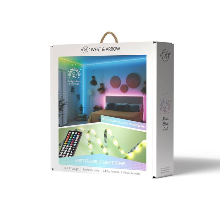 24.6' Strip Light with Sound Reactive Technology - West & Arrow
