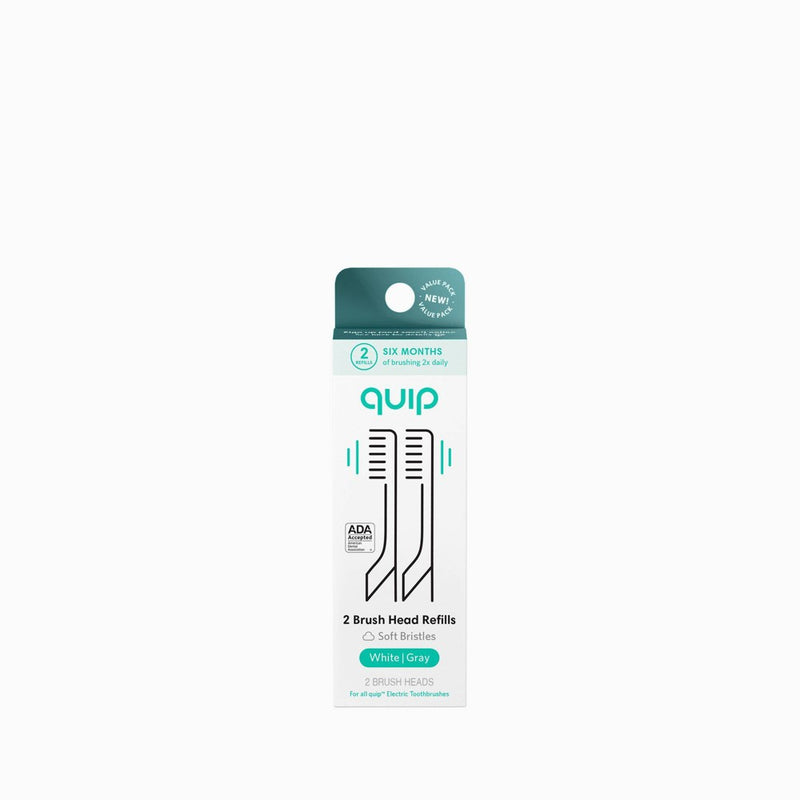 quip Sonic Electric Toothbrush Brush Head Refill - 2pk | Soft Bristles