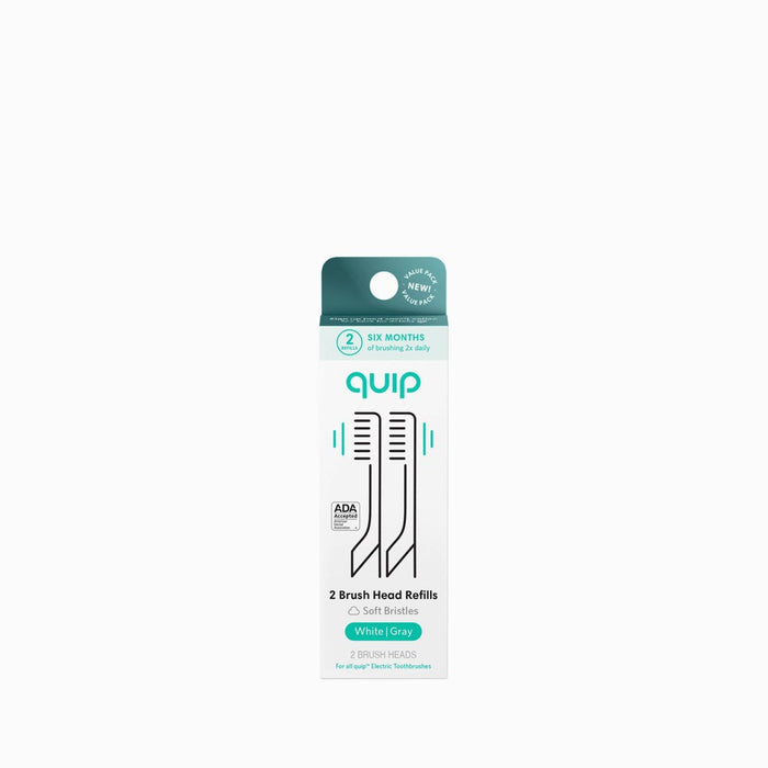 quip Sonic Electric Toothbrush Brush Head Refill - 2pk | Soft Bristles