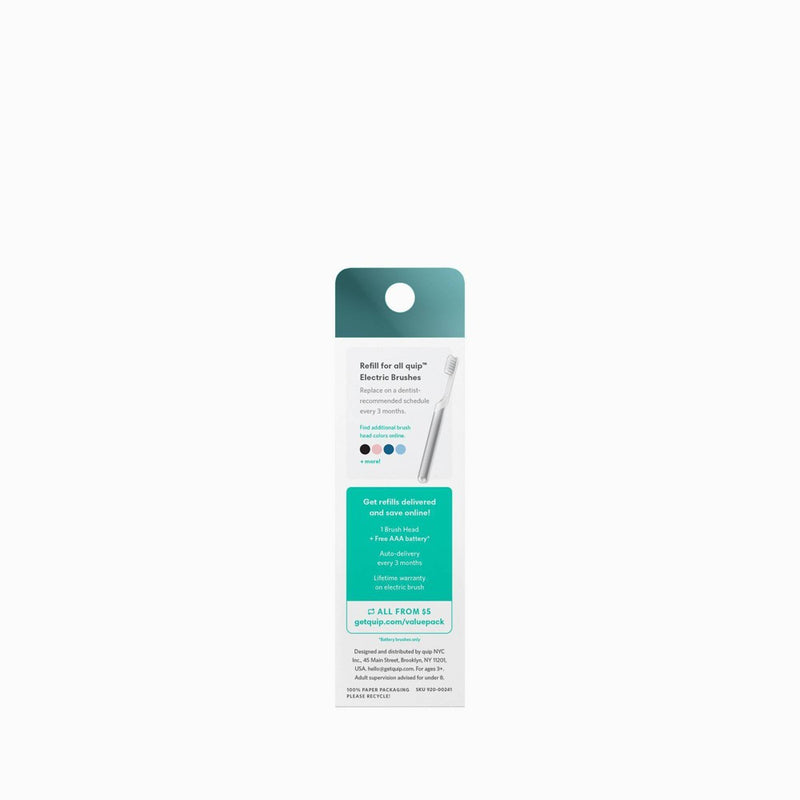 quip Sonic Electric Toothbrush Brush Head Refill - 2pk | Soft Bristles