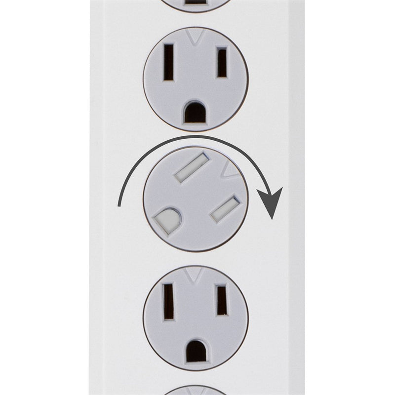 GE 6 Outlet Surge Protector 2' Cord White