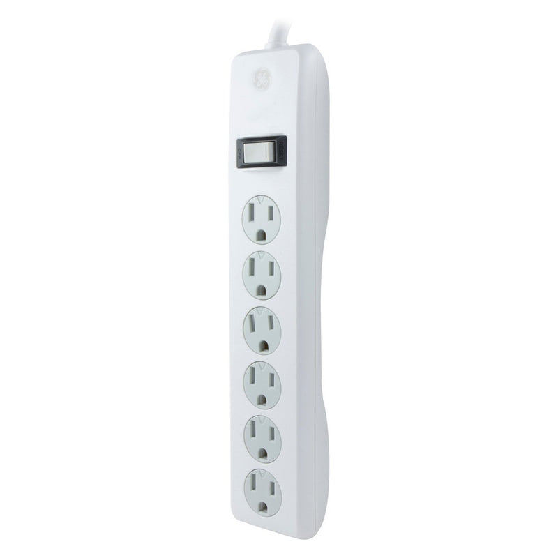 GE 6 Outlet Surge Protector 2' Cord White