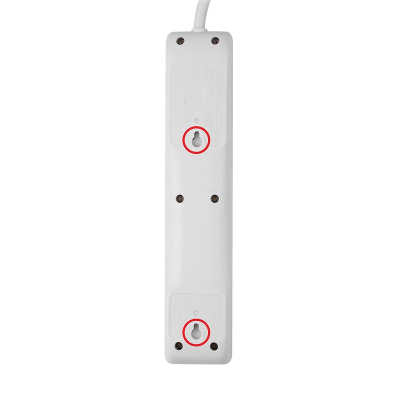 GE 6 Outlet Surge Protector 2' Cord White
