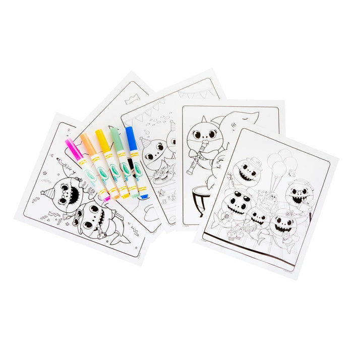 Crayola Color Wonder Baby Shark Coloring Pages Set