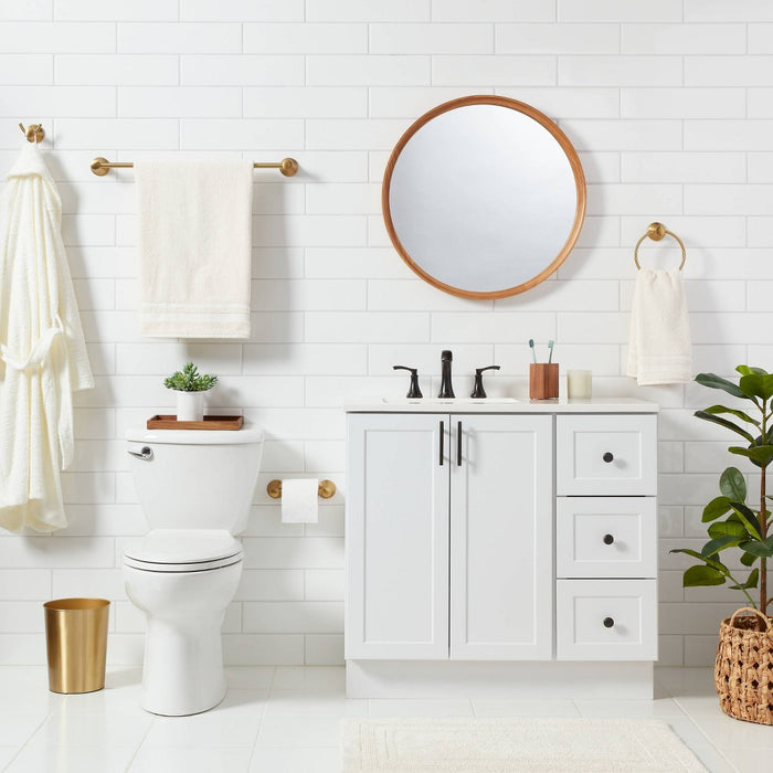 4pc Casual Bath Hardware Set Brass - Threshold (LOCAL PICKUP ONLY)