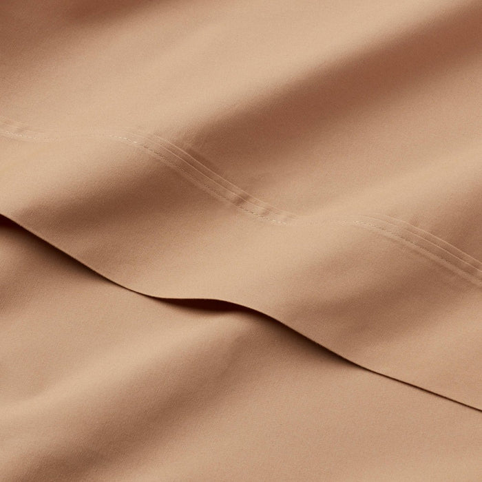 Queen 300 Thread Count Ultra Soft Flat Sheet Brown - Threshold