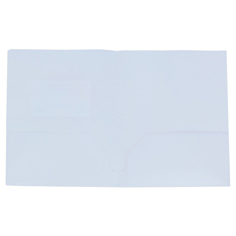 2 Pocket Plastic Folder White - up & up