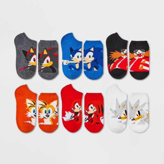 Kids' Sonic the Hedgehog 6pk Socks - M/L