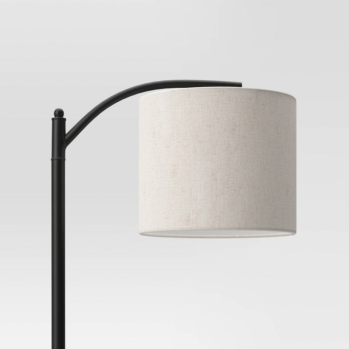 Downbridge Floor Lamp with Shade Black/Tan - Threshold (LOCAL PICKUP ONLY)