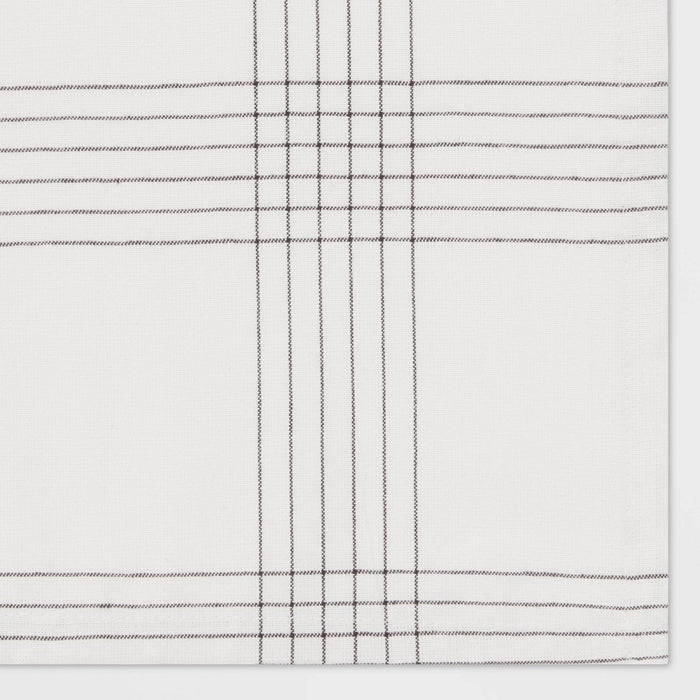 84" x 60" Cotton Open Plaid Tablecloth Black - Threshold