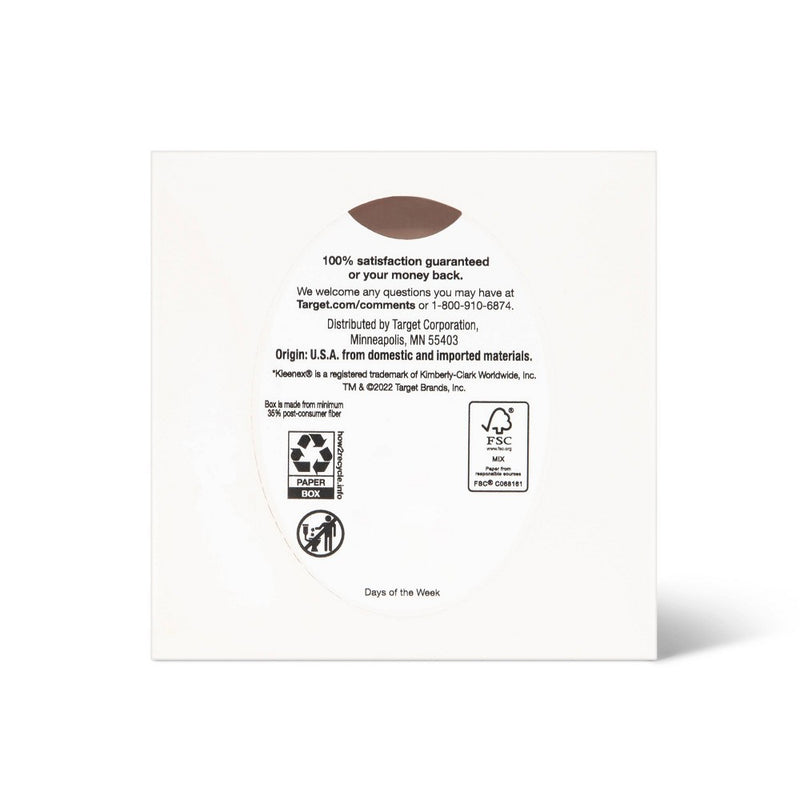 Back-to-School Ultra Soft Facial Tissue - Days of Week - 65ct - up & up