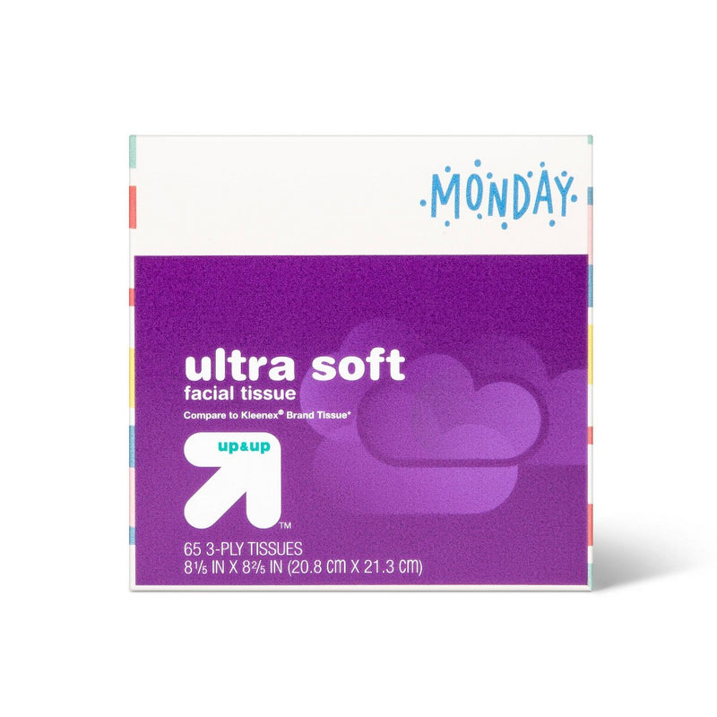 Back-to-School Ultra Soft Facial Tissue - Days of Week - 65ct - up & up