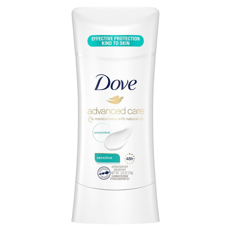 Dove Beauty Advanced Care Sensitive 48-Hour Antiperspirant & Deodorant Stick - 2.6oz