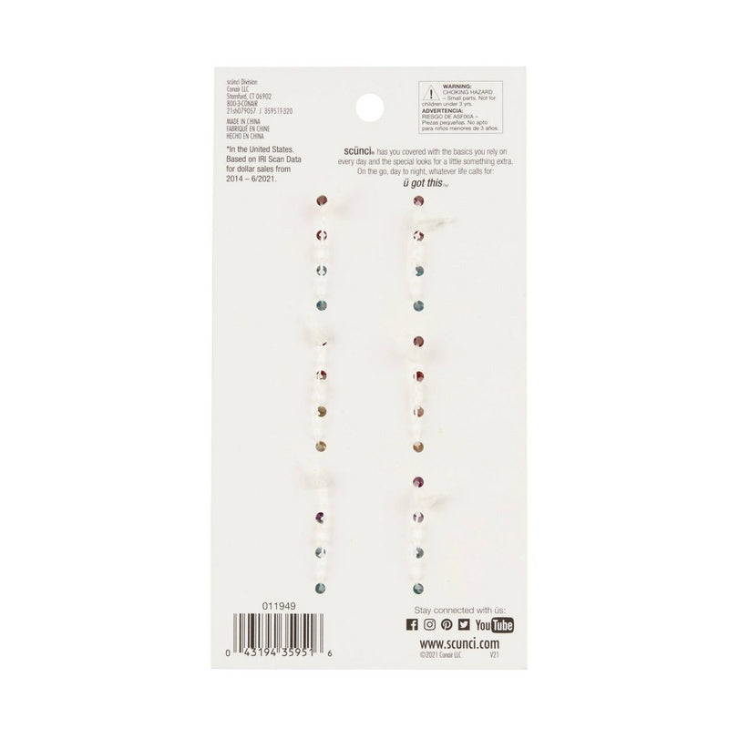 scunci Kids Jaw Clips - Glitter - 12pk