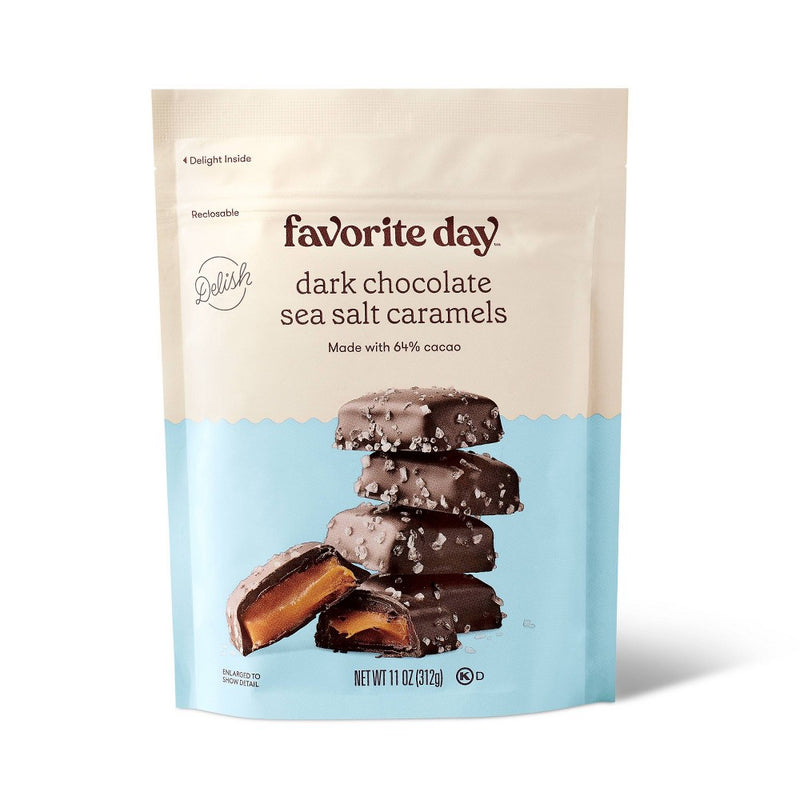 Dark Chocolate Sea Salt Caramels - 11oz - Favorite Day