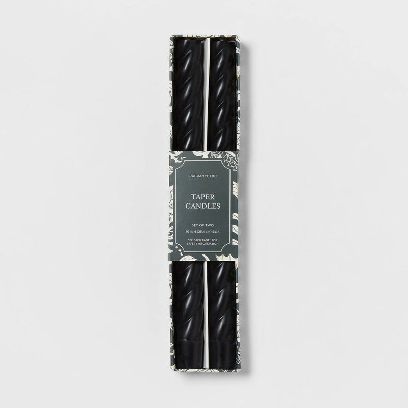 2pk Taper Candles Black - Threshold