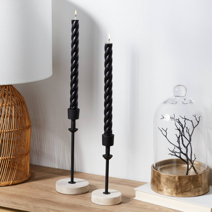 2pk Taper Candles Black - Threshold