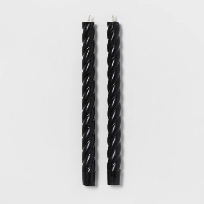 2pk Taper Candles Black - Threshold
