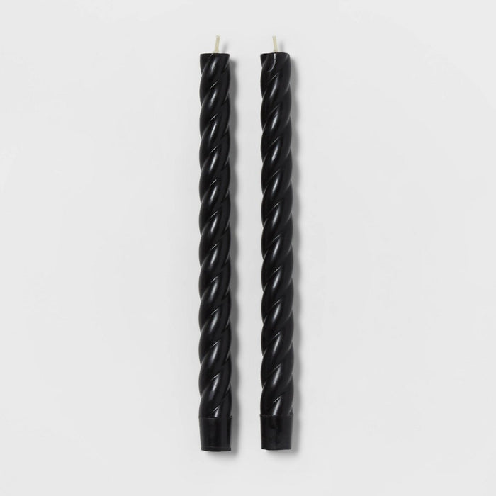 2pk Taper Candles Black - Threshold