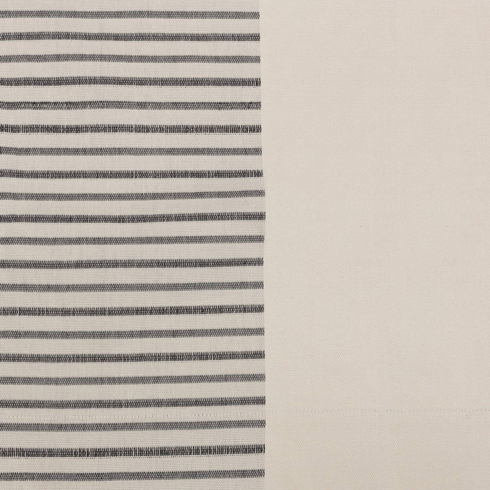 1pc 50"x84" Blackout Woven Stripe Border Window Curtain Panel Black - Threshold