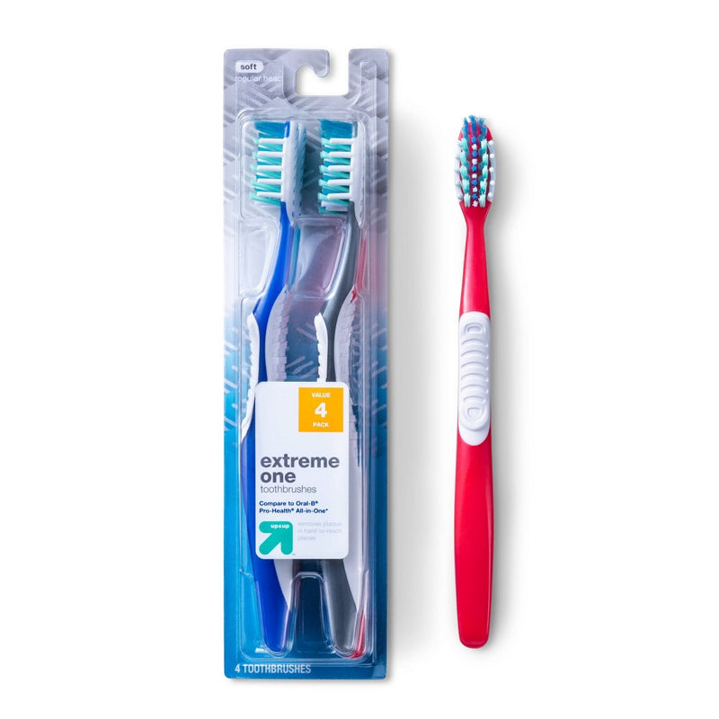 Extreme One Manual Toothbrush - 4ct - up & up