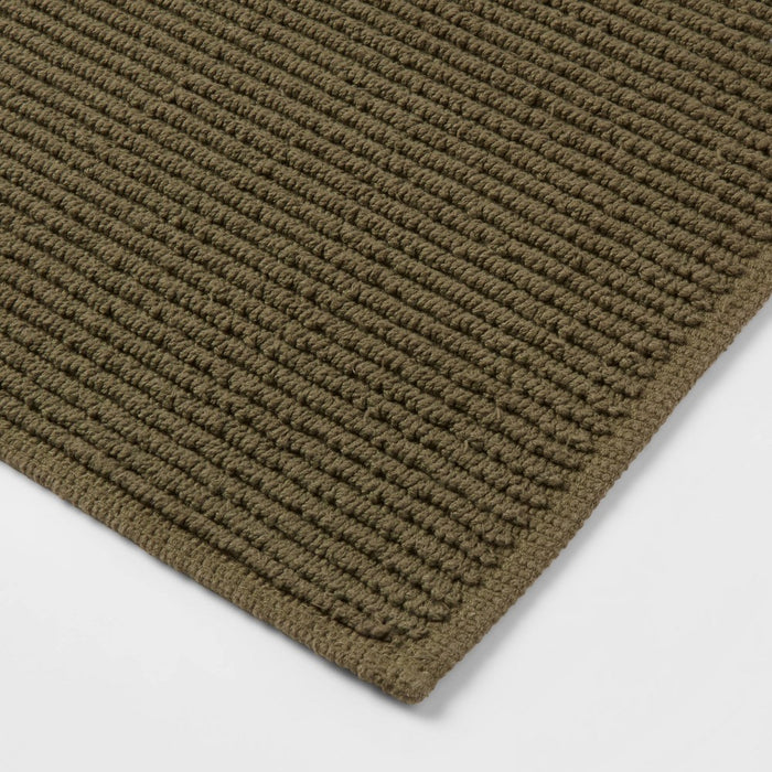 20"x30" Performance Plus Bath Mat Solid Dark Green - Threshold