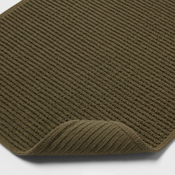 20"x30" Performance Plus Bath Mat Solid Dark Green - Threshold