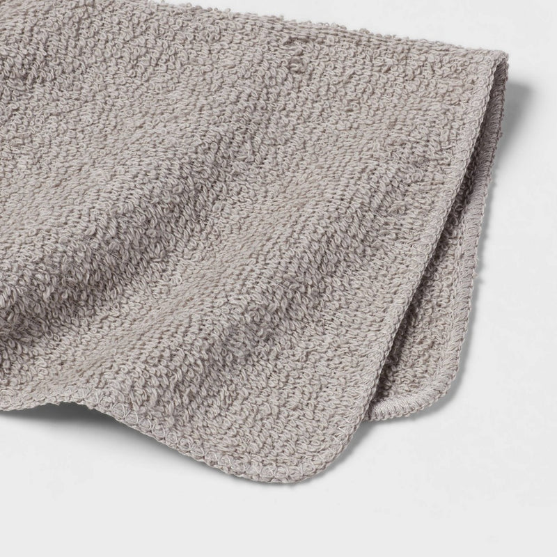 6pk Washcloth Set Light Gray - Room Essentials