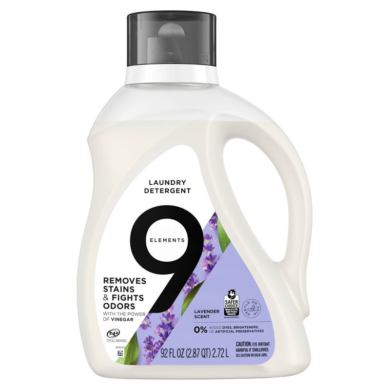 9 Elements LQ Laundry Detergent - Lavender - 92 fl oz