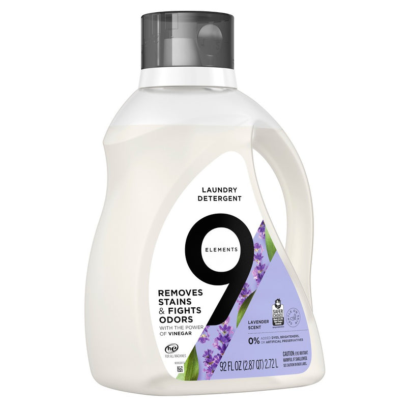 9 Elements LQ Laundry Detergent - Lavender - 92 fl oz