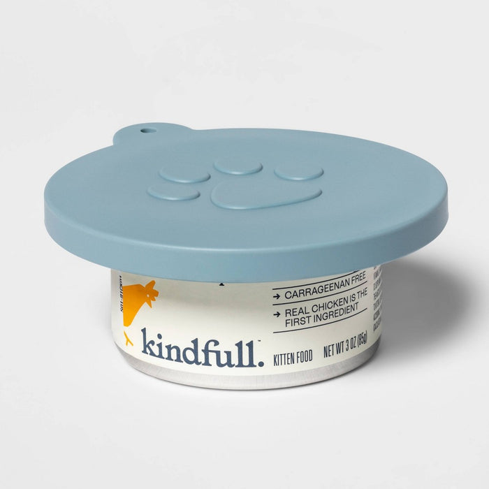 Silicone Canned Cover for Wet Cat Food - Blue - Boots & Barkley