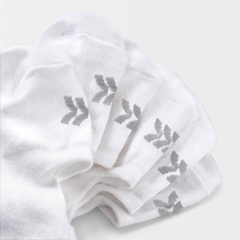 Women's Lightweight 6pk Liner Athletic Socks - All in Motion - White 4-10