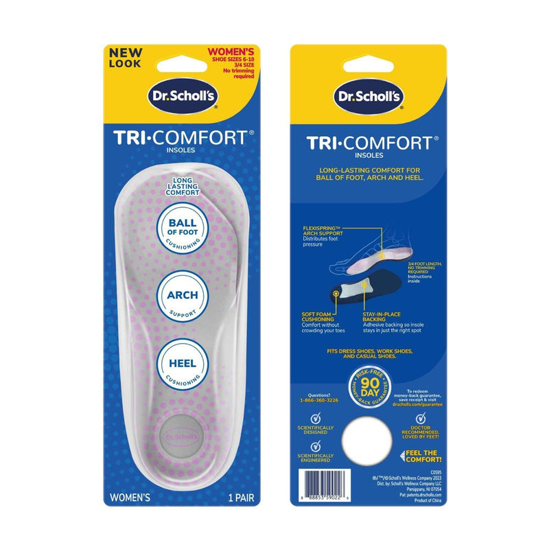 Dr. Scholl's Comfort Tri-Comfort Insoles for Women - Size (6-10)